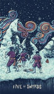 5 Мечей в колоде таро prisma visions