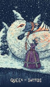 Королева Мечей в колоде таро prisma visions