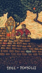3 Пентаклей в колоде таро prisma visions