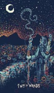 2 Жезлов в колоде таро prisma visions