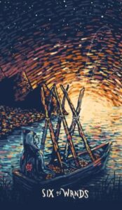 6 Жезлов в колоде таро prisma visions