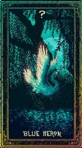 Blue heron в колоде таро prisma visions
